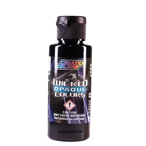 Краска для аэрографии непрозрачная матовая черная Wicked Opaque Flat Black W098, 10 мл Краска для аэрографии непрозрачная матовая черная Wicked Opaque Flat Black W098, 10 мл