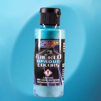 Краска для аэрографии непрозрачный Бирюзовый лазурный W099, Wicked Opaque Teal, 30 мл