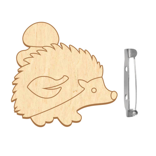 Заготовка броши для раскрашивания №094 Ежик