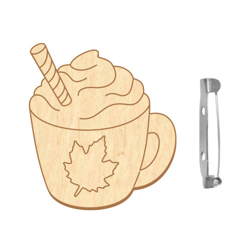 Заготовка броши для раскрашивания №096 Латте с маршмеллоу