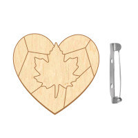 Заготовка брошки для розфарбовування №097 Серце Осені