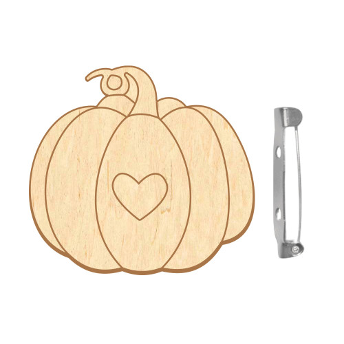 Заготовка броши для раскрашивания №100 Романтичная тыква