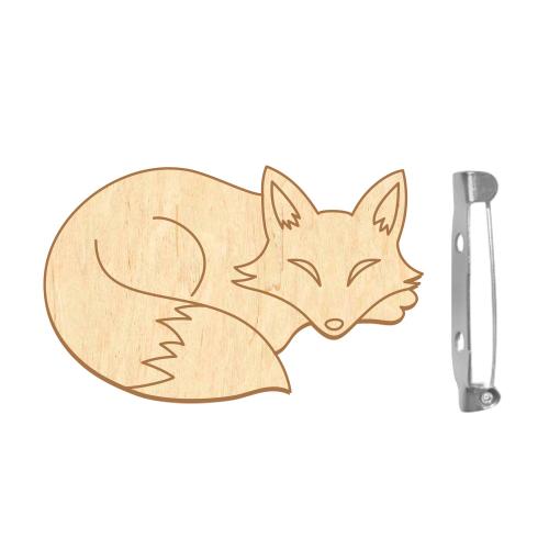 Заготовка броши для раскрашивания №104 Хитрая лисичка