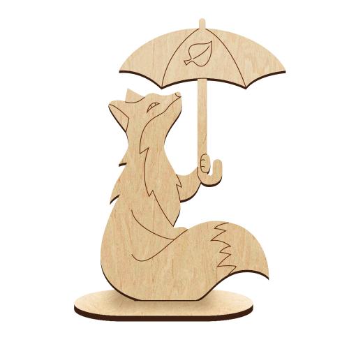 Фигурка для раскрашивания и декорирования, №540 Лис под зонтом