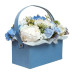 Композиція Небесна симфонія квіти у коробці-сумочці, 200x200x100 мм