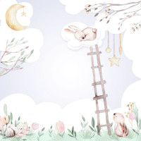 Лист двостороннього паперу для скрапбукінгу Sweet bunny №44-04 30,5х30,5 см Лист двостороннього паперу для скрапбукінгу Sweet bunny №44-04 30,5х30,5 см