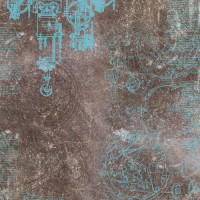 Лист двусторонней бумаги для скрапбукинга Grunge Mechanics №1079-5 30,5х30,5 см