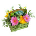 Букет із мильних квітів Весняний кошик, 250x250x260 мм