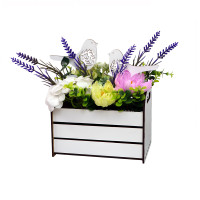 Букет квітів із мильної пінки Кошик із пташками, 150x150x200 мм