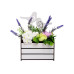 Букет квітів із мильної пінки Кошик із пташками, 150x150x200 мм