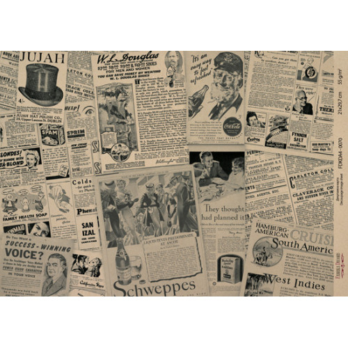 Декупажная карта на крафт бумаге 29,7x21см, Scienze antiche , №0070