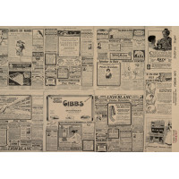 Декупажная карта на крафт бумаге 29,7x21см, Vintage Newspaper , №0075 Декупажная карта на крафт бумаге 29,7x21см, Vintage Newspaper , №0075