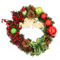 Вінок Yes! Fun з декором Щасливе Різдво d-35 см