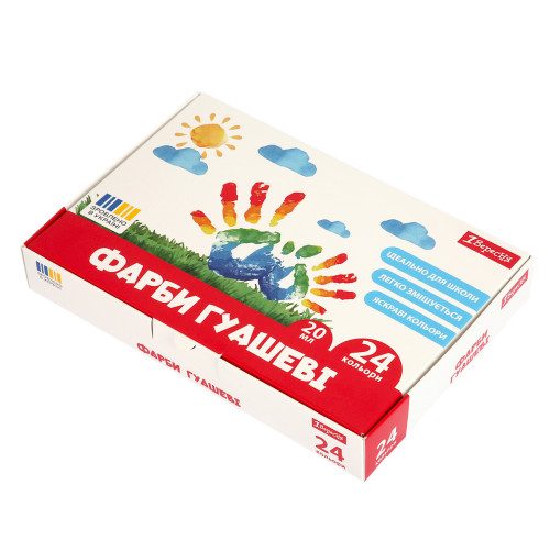 Фарби гуашеві 1Вересня 24 кольори по 20 мл Фарби гуашеві 1Вересня 24 кольори по 20 мл