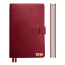 Деловой ежедневник датированный Leo Planner Alpha 12х20см 352 стр. мягкий красный
