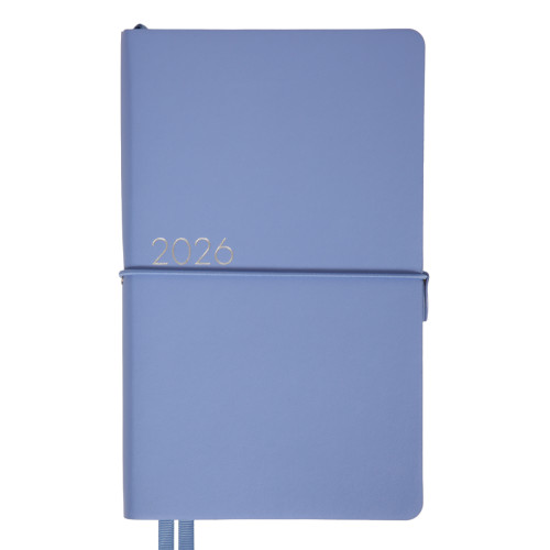 Діловий щоденник датований Leo Planner Glory 12x20 см, 352 стор., м’який, блакитний