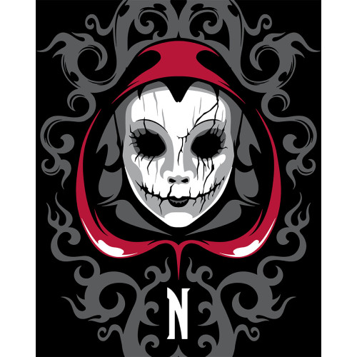 Картина по номерам с LED подсветкой 40х50 см, SANTI Wednesday Ominous Mask