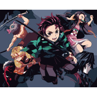 Картина за номерами 40x50 см, SANTI Demon Slayer Heroes