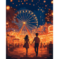 Картина по номерам с LED подсветкой 40х50 см, SANTI Первое свидание Картина по номерам с LED подсветкой 40х50 см, SANTI Первое свидание