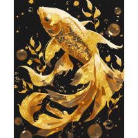 Картина за номерами з поталлю 40x50 см, SANTI Золота рибка Картина за номерами з поталлю 40x50 см, SANTI Золота рибка