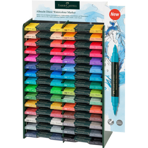 Акварельний двухсторонній маркер Albrecht Дюрера Faber-Castell колір блакитний 160410 Акварельний двухсторонній маркер Albrecht Дюрера Faber-Castell колір блакитний 160410