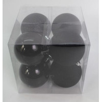 Набір новорічних куль Novogodko, пластик, 6 см, 8 шт/уп, чорні