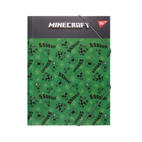 Папка Yes A4 на резинке Minecraft