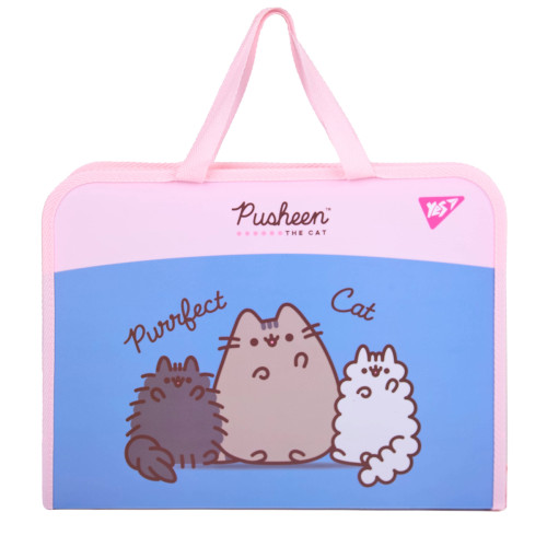Папка-портфель на блискавці з тканинними ручками Pusheen Yes FC