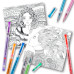Розмальовка-антистрес з гелевими ручками Чарівні дівчата, SANTI Розмальовка-антистрес з гелевими ручками Чарівні дівчата, SANTI