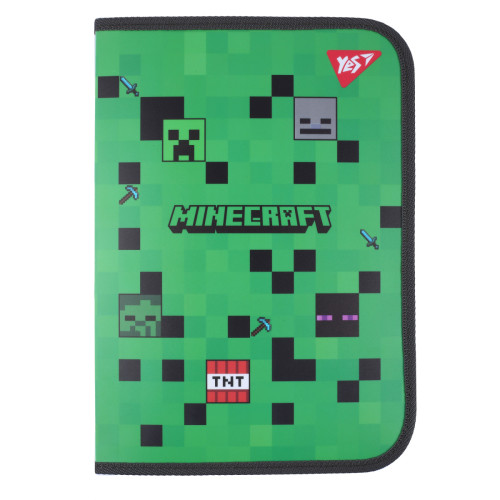 Папка факультативна пластикова на блискавці Yes Minecraft з кишенею A4