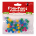 Помпоны цветные d 8мм 54 шт/уп, SANTI
