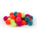 Помпоны неоновые цвета ассорти акрил d 12мм 30 шт/уп, SANTI