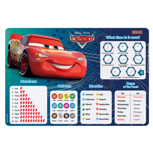 Підкладка для столу дитяча Cars Підкладка для столу дитяча Cars
