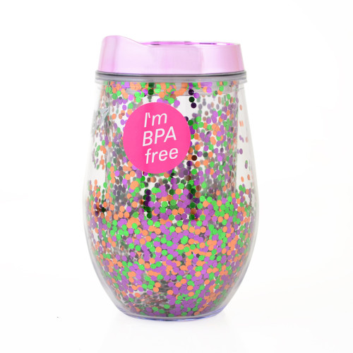 Тамблер-склянка YES Party з блискітками 300 мл