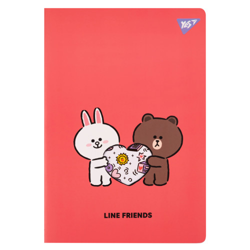 Тетрадь для записей Yes А4 40 л с высечкой Line Friends