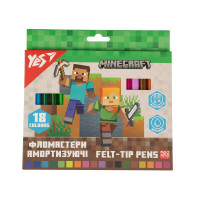 Фломастеры Yes 18 цветов Minecraft, амортизирующие