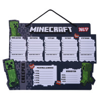 Шкільний розклад Yes Minecraft Creeper картон чорний