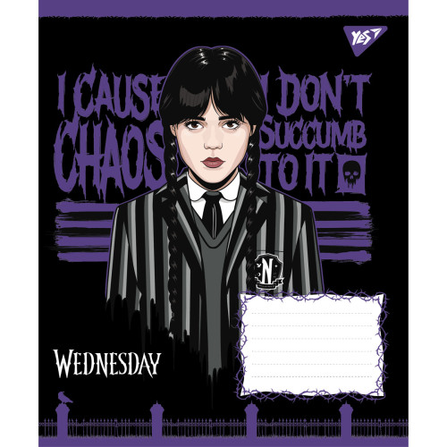 Зошит учнівський шкільний Yes Wednesday Школа загадок A5 48 арк. клітинка Зошит учнівський шкільний Yes Wednesday Школа загадок A5 48 арк. клітинка