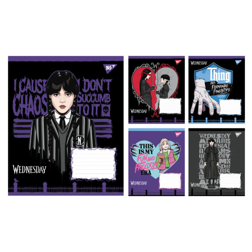 Зошит учнівський шкільний Yes Wednesday Школа загадок A5 48 арк. лінія