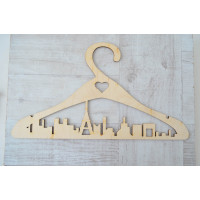 Фигура из фанеры 0,8 Вешалка Париж, 42х24 см Фигура из фанеры 0,8 Вешалка Париж, 42х24 см