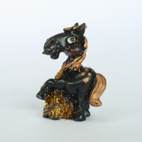Сувенир HORSE 5см, микс золото/черный в ящ. міх: 3 вида