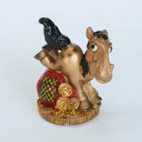 Сувенир HORSE 7см, микс золото/черный в ящ. міх: 2 вида