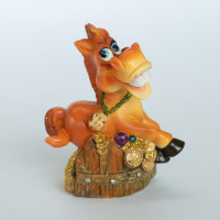 Сувенир HORSE, 10см, золото, в ящ. міх: 3 вида