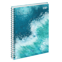 Зошит для записів Yes A4 80 арк. клітинка спіраль Nature inspires