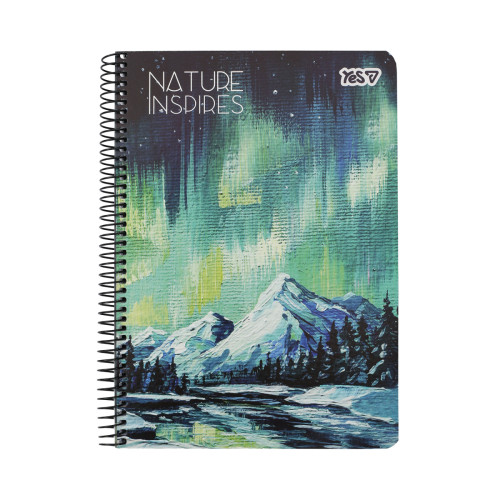 Зошит для записів Yes A5 80 арк. клітинка спіраль Nature inspires