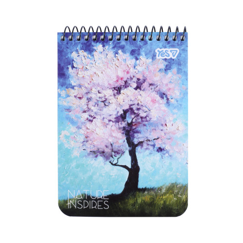Зошит для записів Yes A6 80 арк. клітинка спіраль Nature inspires