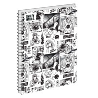 Тетрадь для записей Yes А4 80 листов клетка на спирали Smiley World Keep smiling Тетрадь для записей Yes А4 80 листов клетка на спирали Smiley World Keep smiling