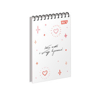 Зошит для записів Yes A6 80 арк. клітинка спіраль Гарний настрій Зошит для записів Yes A6 80 арк. клітинка спіраль Гарний настрій