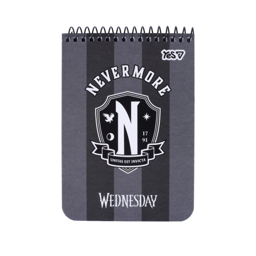 Зошит для записів Yes A6 80 арк. клітинка спіраль Wednesday