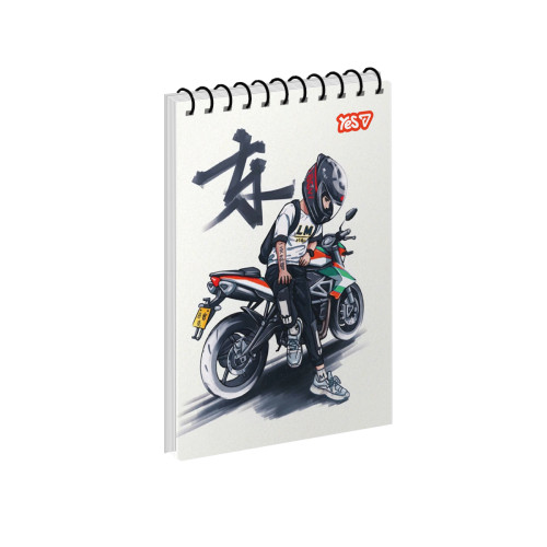 Тетрадь для записей Yes А6 80 листов клетка на спирали Moto